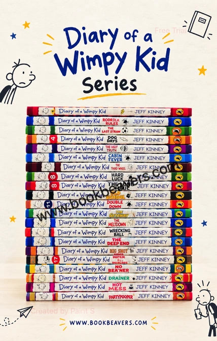 Diary of a Wimpy Kid by Jeff Kinney - 20 Books Bundle