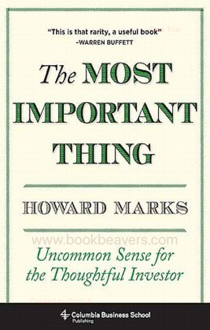 The Most Important Thing by Howard Marks