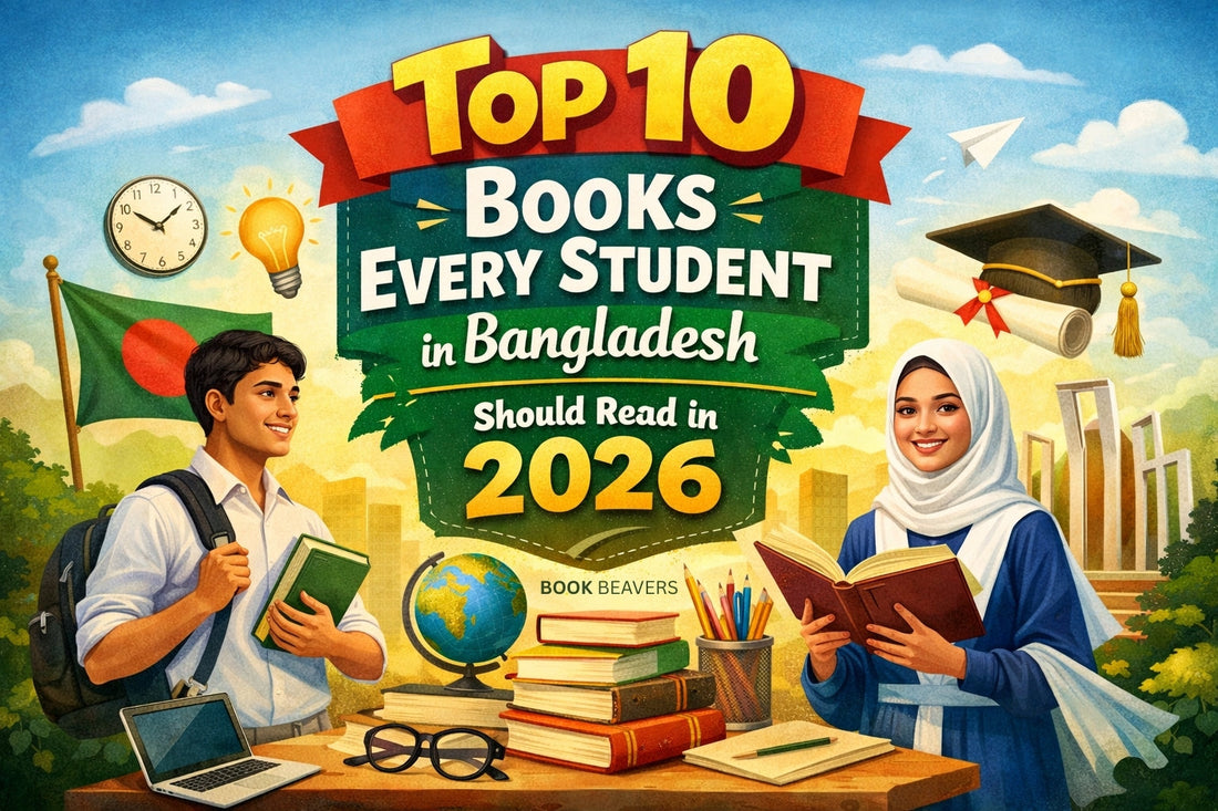 Top 10 books every student in Bangladesh should read in 2026 with Bangladeshi students reading books.