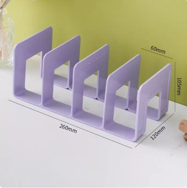 Multi-Grid Desktop Book Stand & Storage Rack