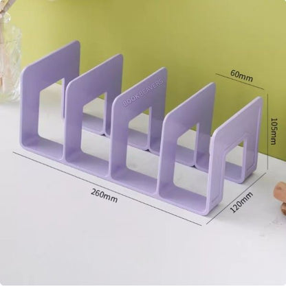 Multi-Grid Desktop Book Stand & Storage Rack