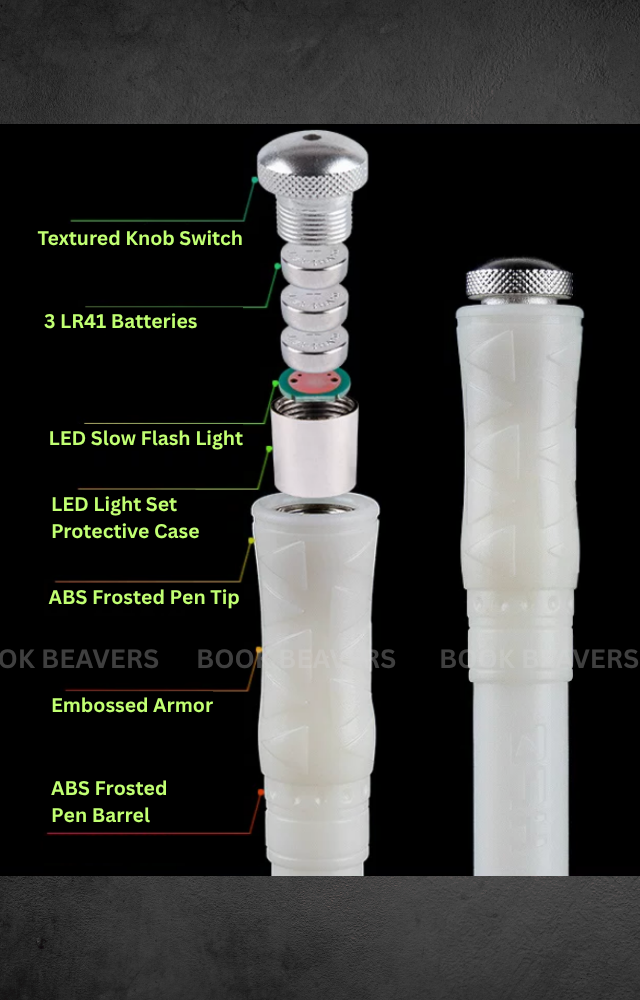 Pen Spinning Mod LED Light with Storage Tube