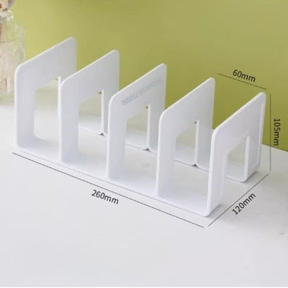 Multi-Grid Desktop Book Stand & Storage Rack