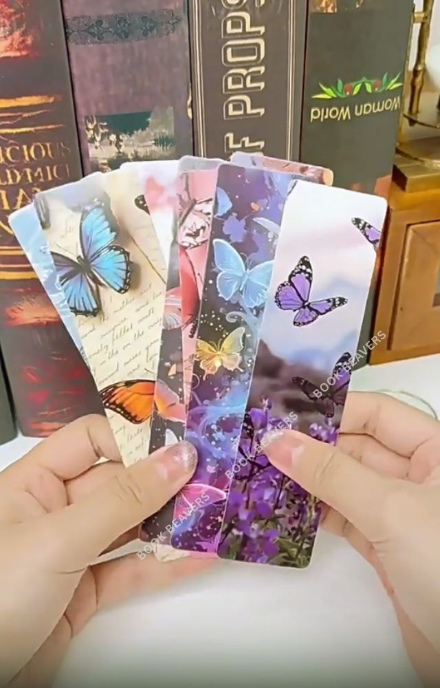 Ink Painting Paper Bookmark Set - 24 Pcs