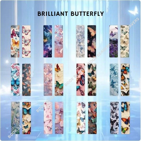 Ink Painting Paper Bookmark Set - 24 Pcs