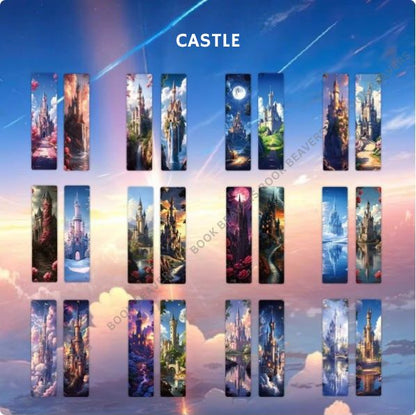 Ink Painting Paper Bookmark Set - 24 Pcs