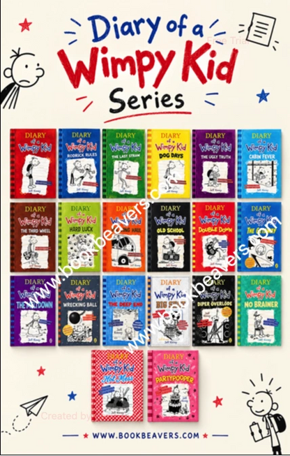 Diary of a Wimpy Kid by Jeff Kinney - 20 Books Bundle