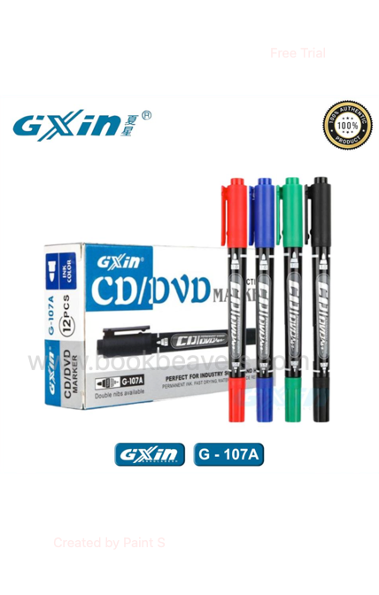 GXin G-107A Dual Tip Permanent Marker Pen 1 Pc