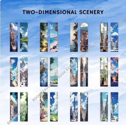 Ink Painting Paper Bookmark Set - 24 Pcs