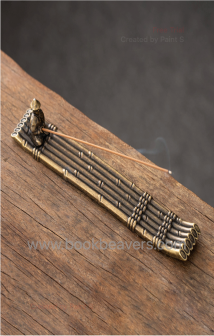 Bamboo Raft Incense Burner – Zen Meditation Decor